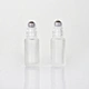 5ml transparent round shape glass roll on bottle with lid for perfume essential oil